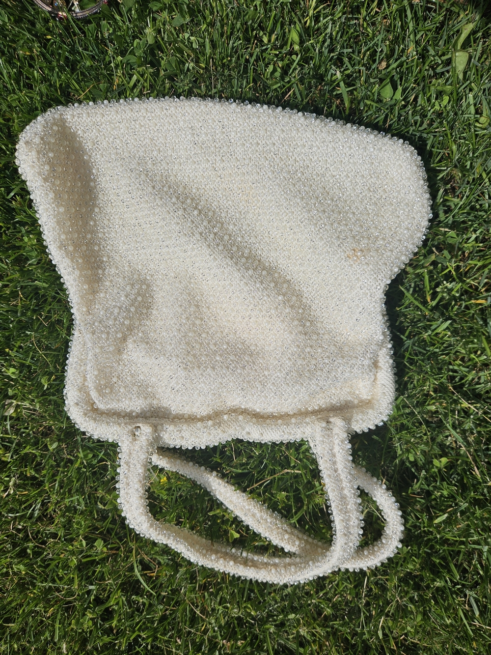 Pearl-Embellished Ivory Handbag Bag - Picture 3 of 9